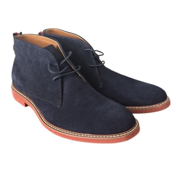 Tommy Hilfiger gervis navy blue suede Chukka boots 10.5 - Picture 1 of 12